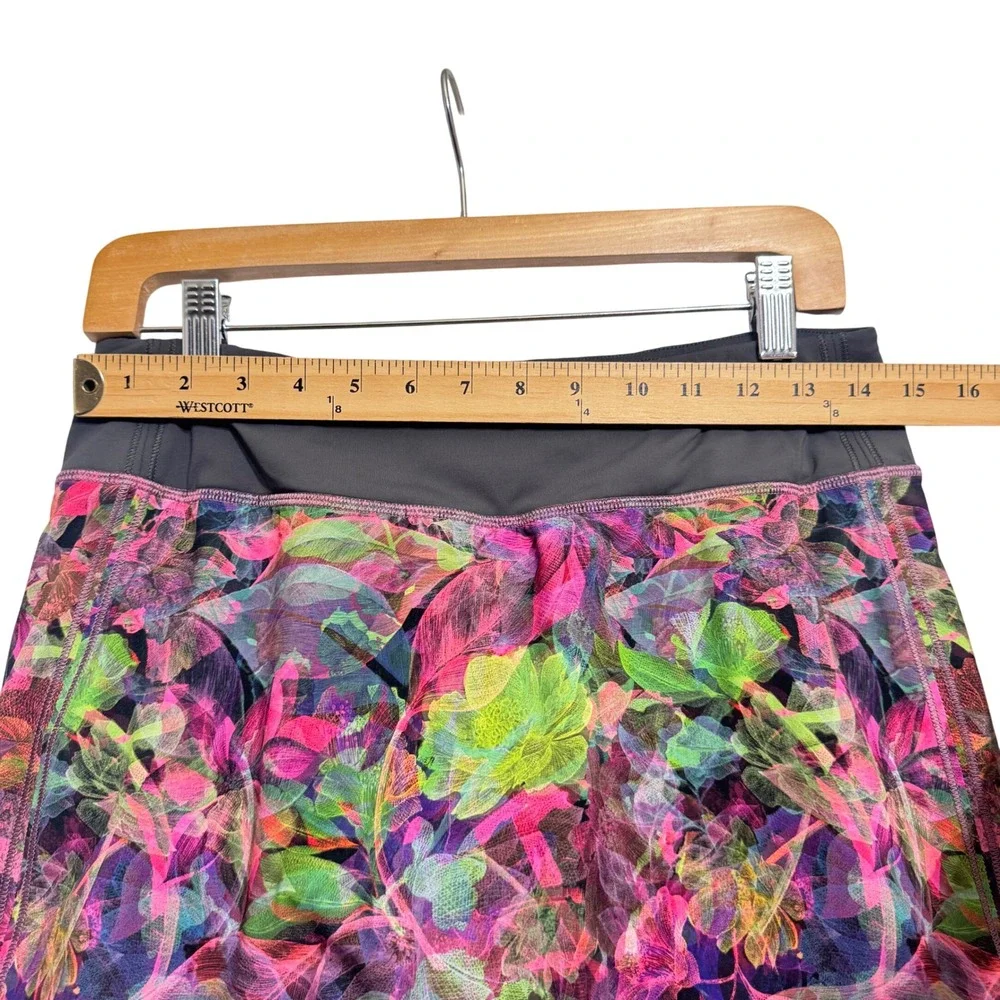 Lululemon Pace Rival‎ Skort Womens 6 Vivid Floral Tone Multi Mid-Rise